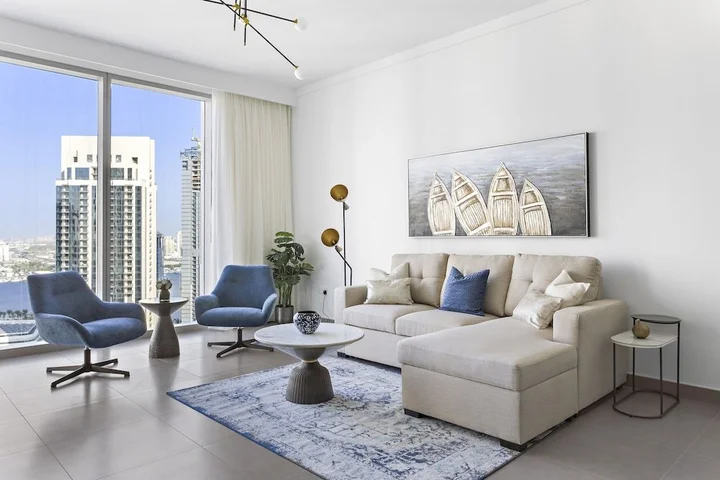Дубай: WelHome - Luxe Apartment With Incredible View on Dubai Creek