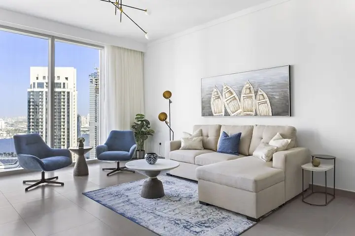 Дубай: WelHome - Luxe Apartment With Incredible View on Dubai Creek