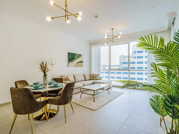 Дубай: Апартаменты Beautifully Furnished 1BR-Dubai Eye & Sea View-JBR