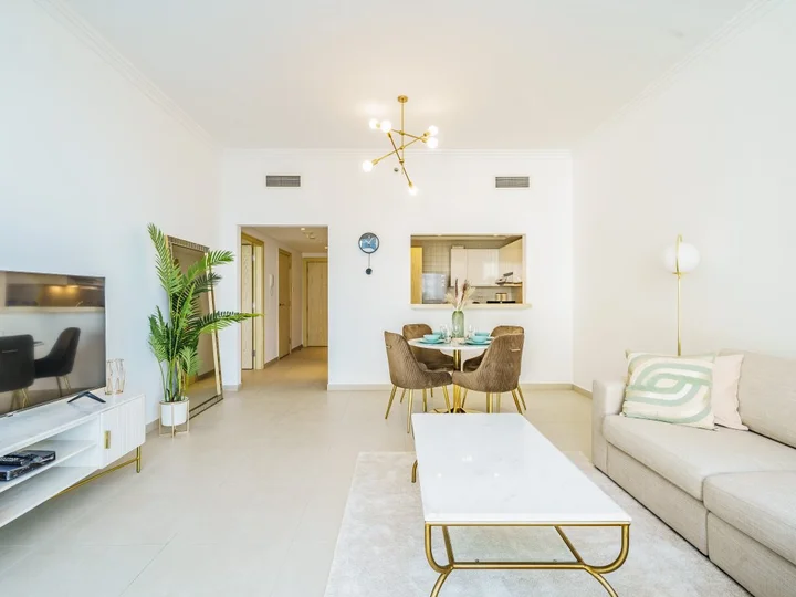 Дубай: Апартаменты Beautifully Furnished 1BR-Dubai Eye & Sea View-JBR