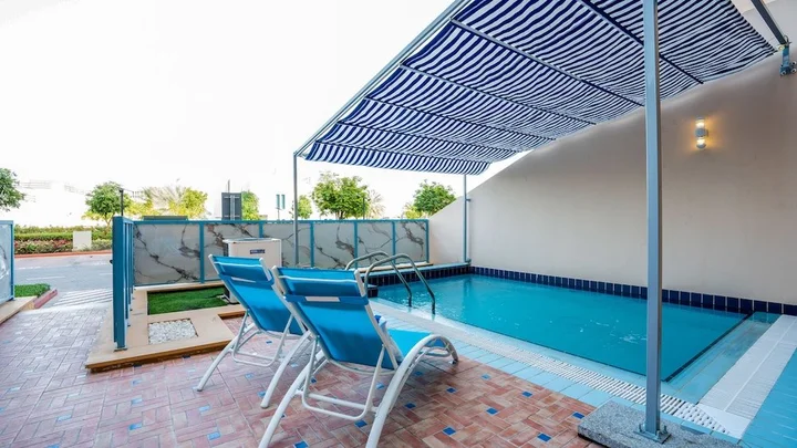 Дубай: GLOBALSTAY Unique new 3BR TH Private Pool