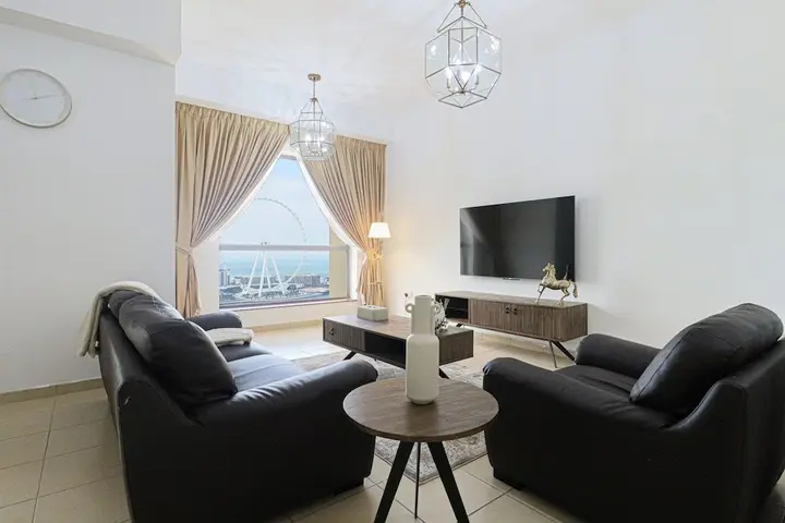 Дубай: Marco Polo - Full Sea & Dubai Eye View | 2 BR | Near JBR Beach