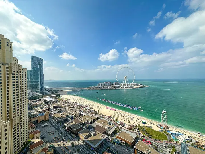 Дубай: Marco Polo - Full Sea & Dubai Eye View | 2 BR | Near JBR Beach