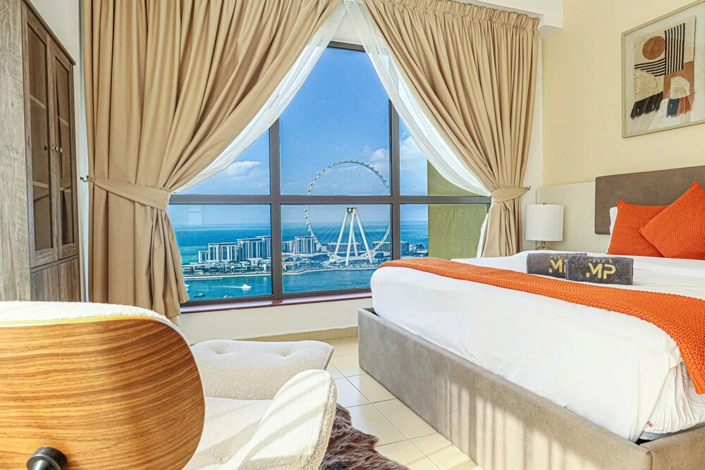 Дубай: Marco Polo - Full Sea & Dubai Eye View | 2 BR | Near JBR Beach
