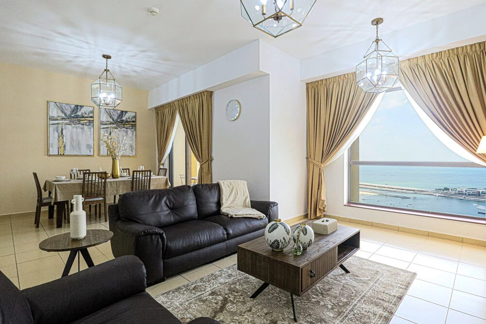 Дубай: Marco Polo - Full Sea & Dubai Eye View | 2 BR | Near JBR Beach