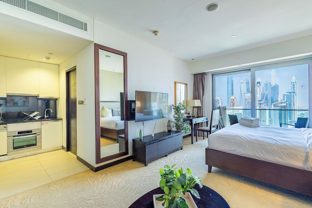 Дубай: SuperHost - Deluxe Studio with Stunning Marina Views - JW Marriott Dubai Marina