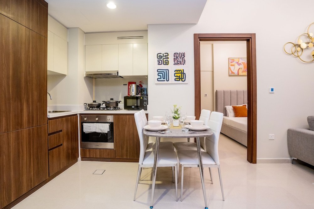 Дубай: Tanin - Fabulous Apt With Burj Khalifa View From Balcony