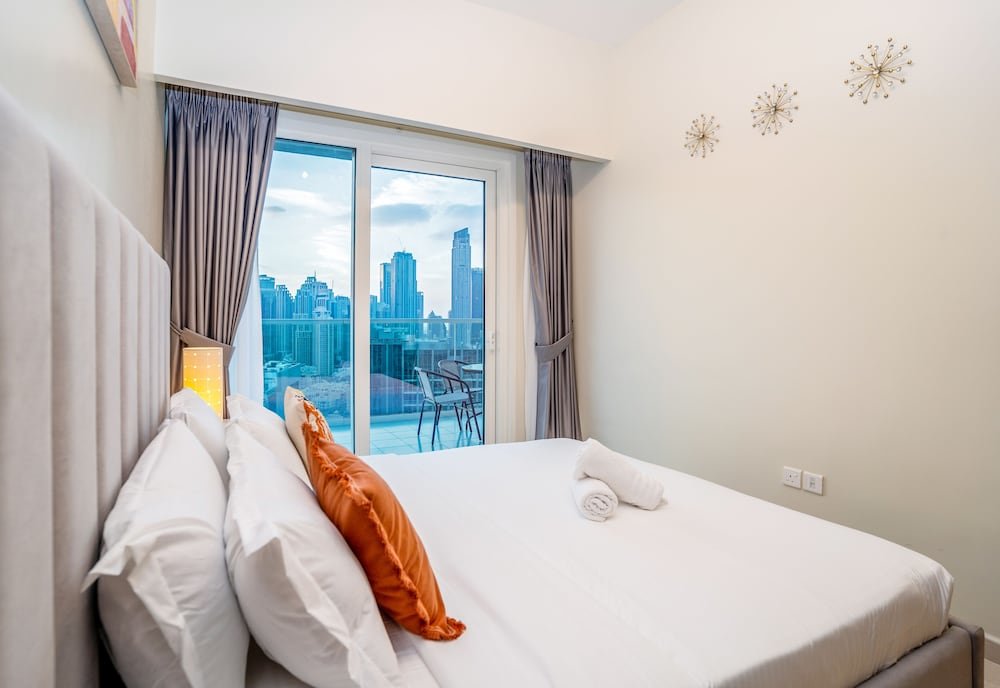 Дубай: Tanin - Fabulous Apt With Burj Khalifa View From Balcony