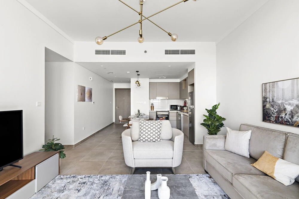 Дубай: WelHome - Stylish Condo With Cityscape View in Creek Harbour