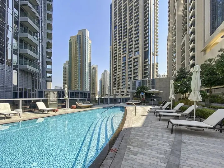 Дубай: WelHome - Luxury Apartment Facing Burj Khalifa With Terrace