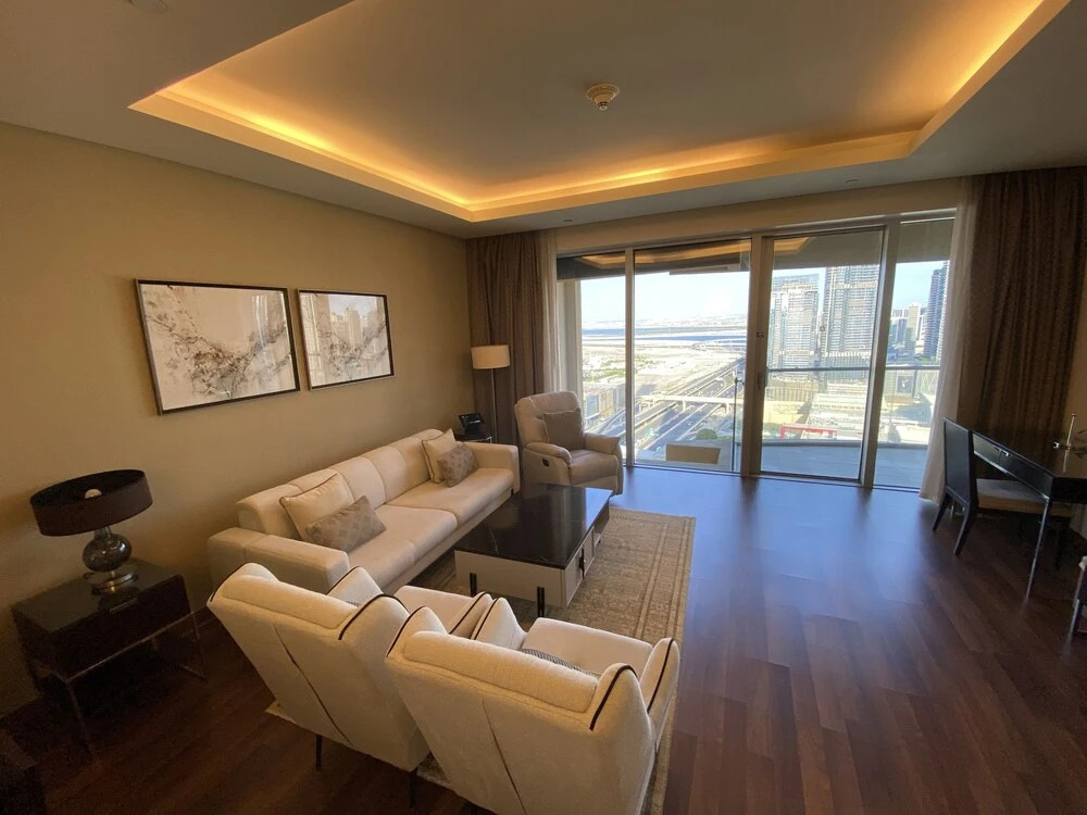 Дубай: SuperHost - Glamorous Apt with Terrace Overlooking Skyline I Address Dubai Mall