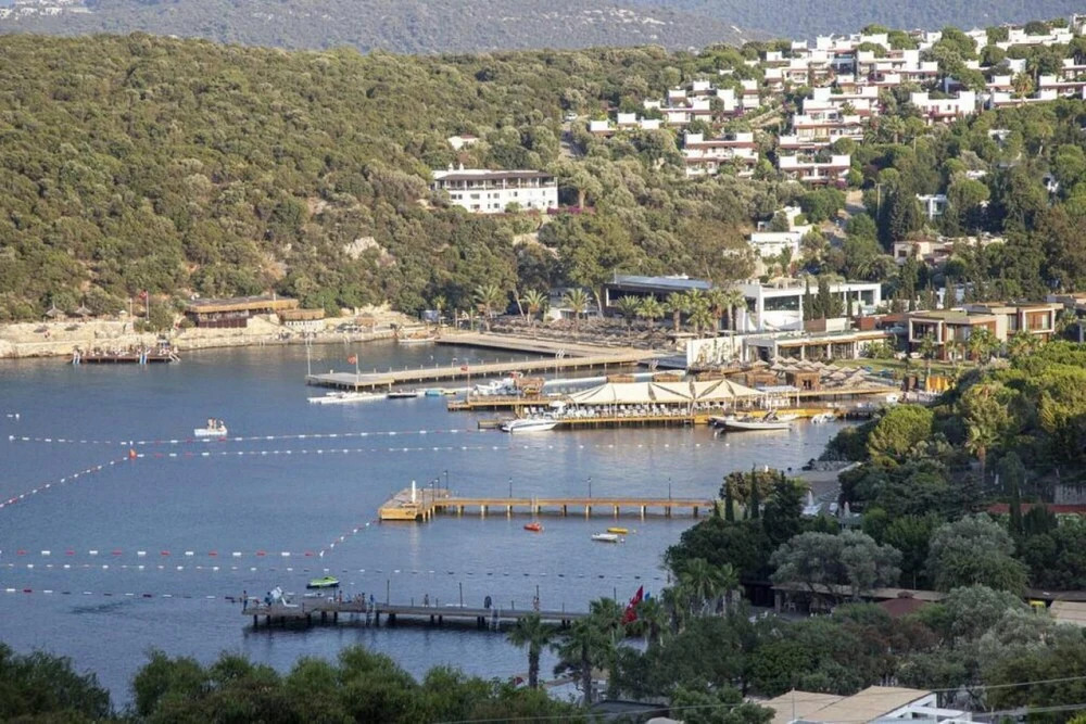 Бодрум: Lovely Triplex With Fantastic Sea View in Turkbuku