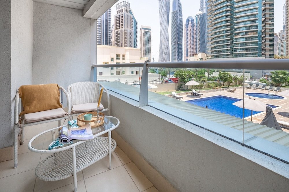 Дубай: Minutes From Beach! Bright 1BR in Dubai Marina!