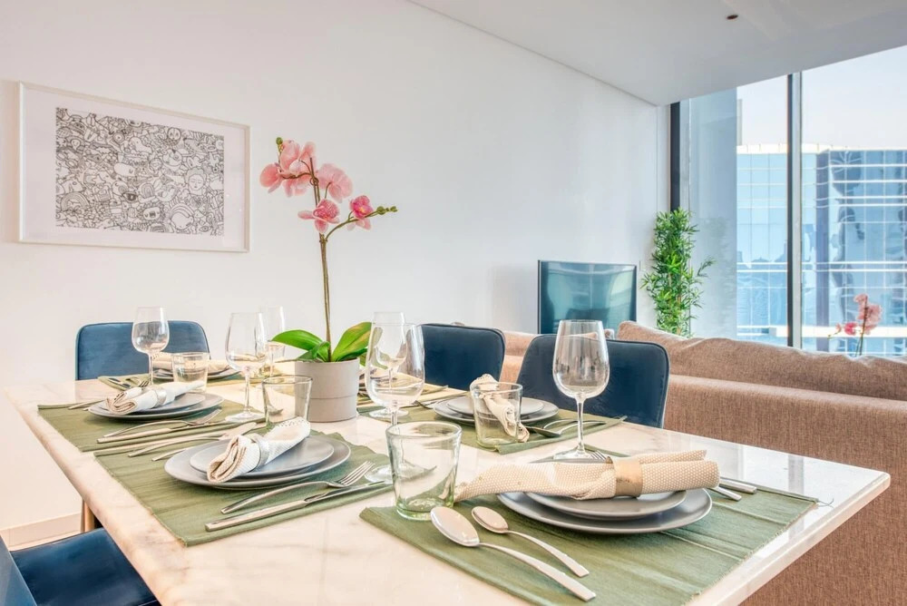 Дубай: Smart and Contemporary Apt With Burj Khalifa View