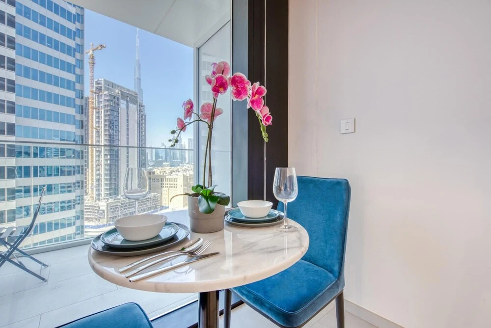 Дубай: Luxury Studio w Burj Khalifa Vw in Business Bay