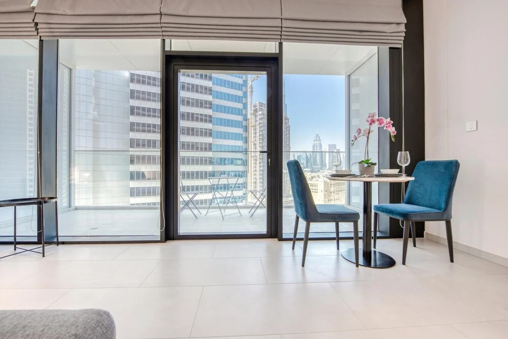 Дубай: Luxury Studio w Burj Khalifa Vw in Business Bay