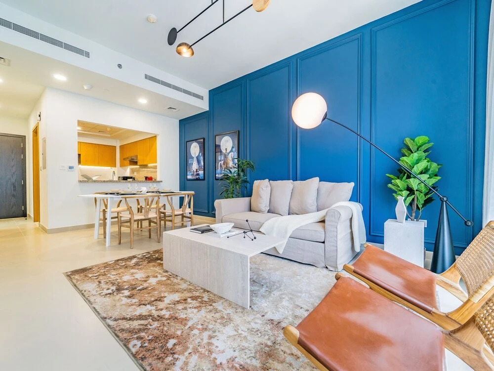 Дубай: Monty Holiday Home - Serene & Modern Apartment With Burj Khalifa View