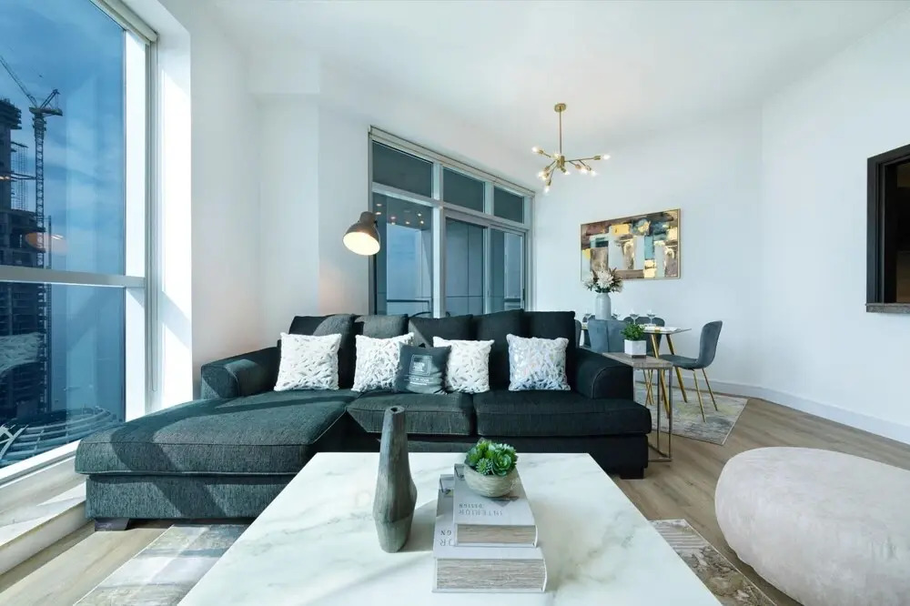 Дубай: High-floor Trendy Apt w Marina Palm Ocean Vws