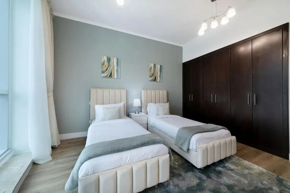 Дубай: High-floor Trendy Apt w Marina Palm Ocean Vws