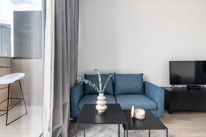 Дубай: Апартаменты Stylish DIFC Studio | Burj Khalifa View Balcony