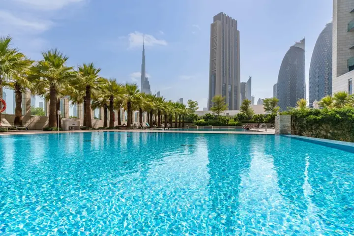 Дубай: Апартаменты Stylish DIFC Studio | Burj Khalifa View Balcony