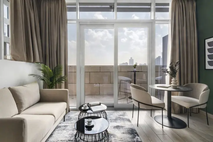 Дубай: Апартаменты Modern DIFC Studio | Burj Khalifa View Balcony
