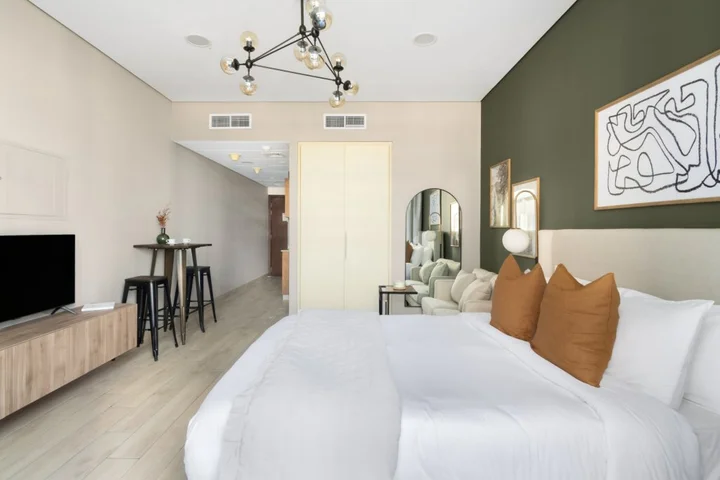 Дубай: Апартаменты Stylish Studio in DIFC | Balcony with Great View