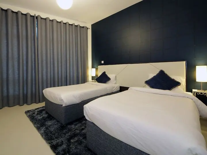 Дубай: Vacation Bay - Loft West Tower - Boulevard View