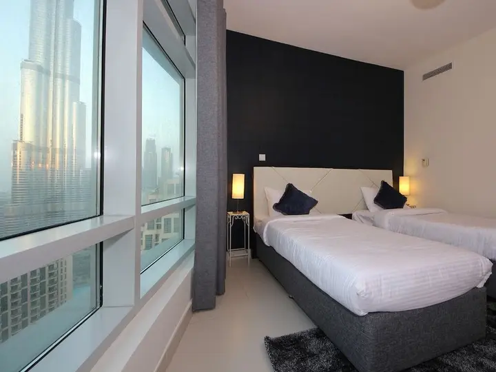 Дубай: Vacation Bay - Loft West Tower - Boulevard View
