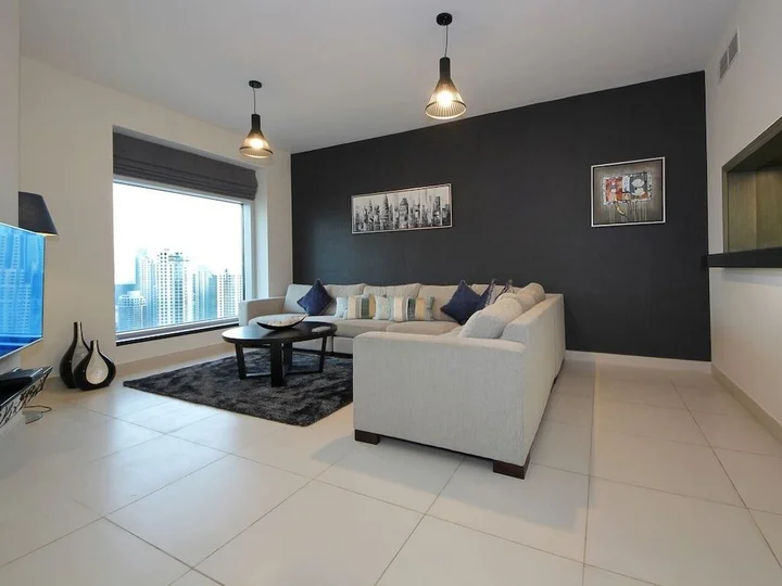 Дубай: Vacation Bay - Loft West Tower - Boulevard View