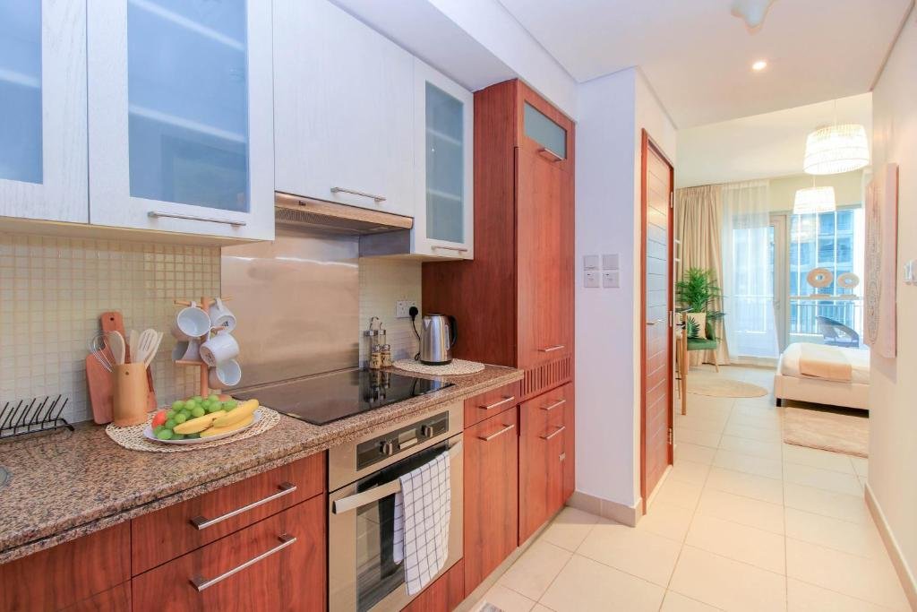 Дубай: Durrani Homes - Luxurious Studio near Dubai Mall with pool view