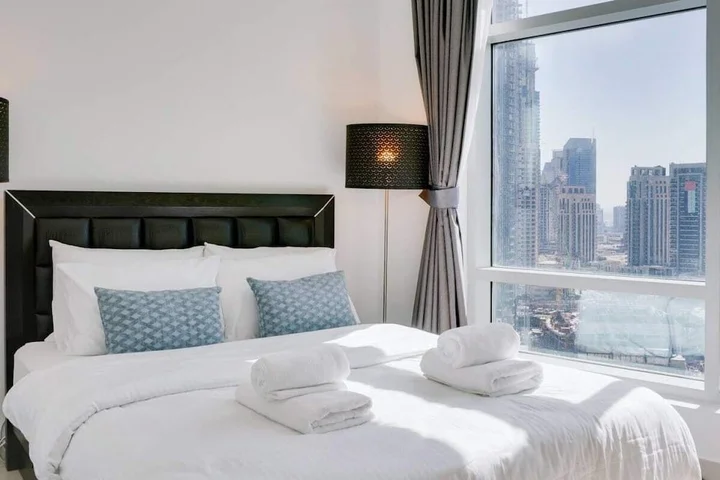Дубай: Modern Apartment Great View of Burj Khalifa!