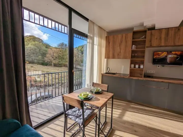 Бакуриани: Modern 1BR Condo Near Didveli - 7 Min Walk