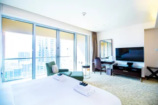Дубай: Апартаменты Address Dubai Mall Studio Full Burj Khalifa View