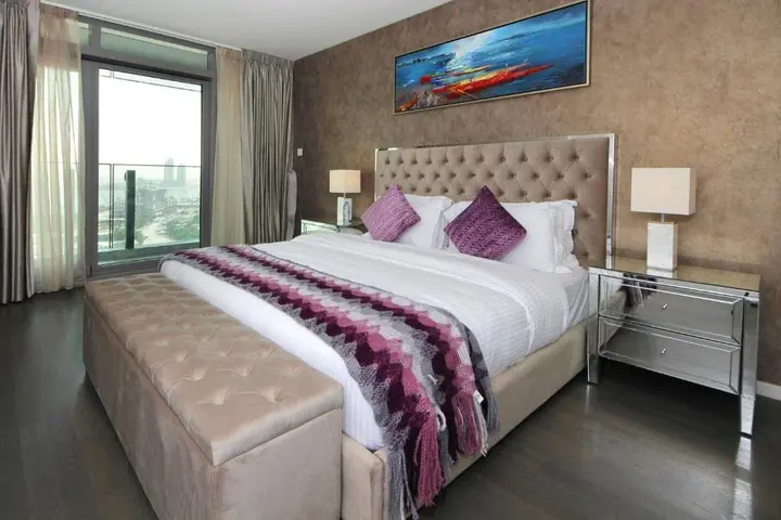Дубай: Signature Holiday Homes - Luxury 1 Bedroom Apartment D1 Tower Waterfront View