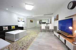 Дубай: Апартаменты Signature Holiday Homes - Luxury 3 Bedroom Apartment D1 Tower Waterfront View
