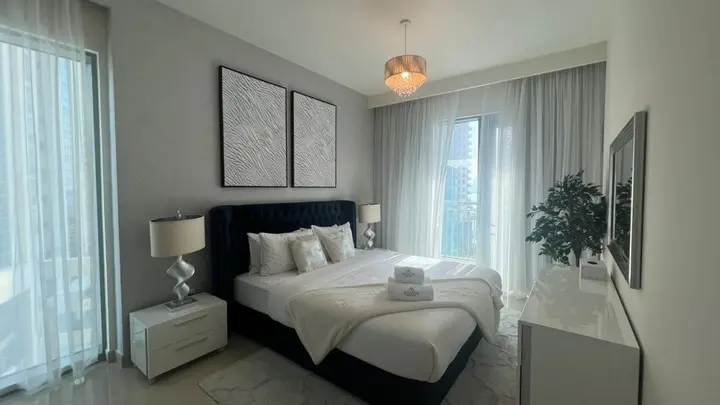 Дубай: Apartments Wonderful 2BR With Balcony Dubai creek Harbour