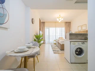 Дубай: Apartments Delightful Studio with Balcony Burj Al Nujoom