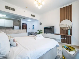 Дубай: Apartments Delightful Studio with Balcony Burj Al Nujoom