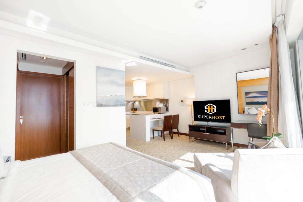 Дубай: Апартаменты SuperHost - Amazing Burj Khalifa View From This Sleek Studio | Address Dubai Mall