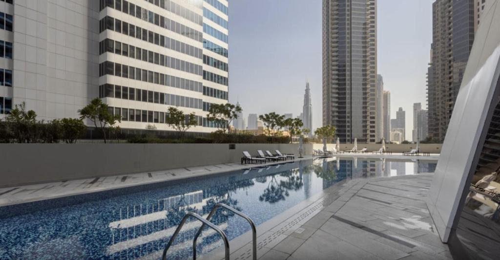 Дубай: Stylish Studio with Burj Khalifa View