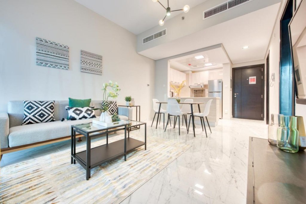 Дубай: Апартаменты Elite LUX Holiday Homes - Stylish 1 BR + Pool & World Class Gym in Dubai South