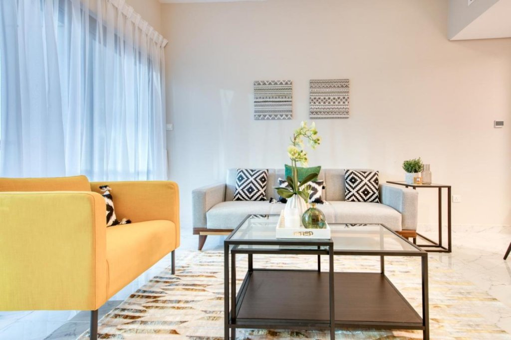 Дубай: Апартаменты Elite LUX Holiday Homes - Stylish 1 BR + Pool & World Class Gym in Dubai South