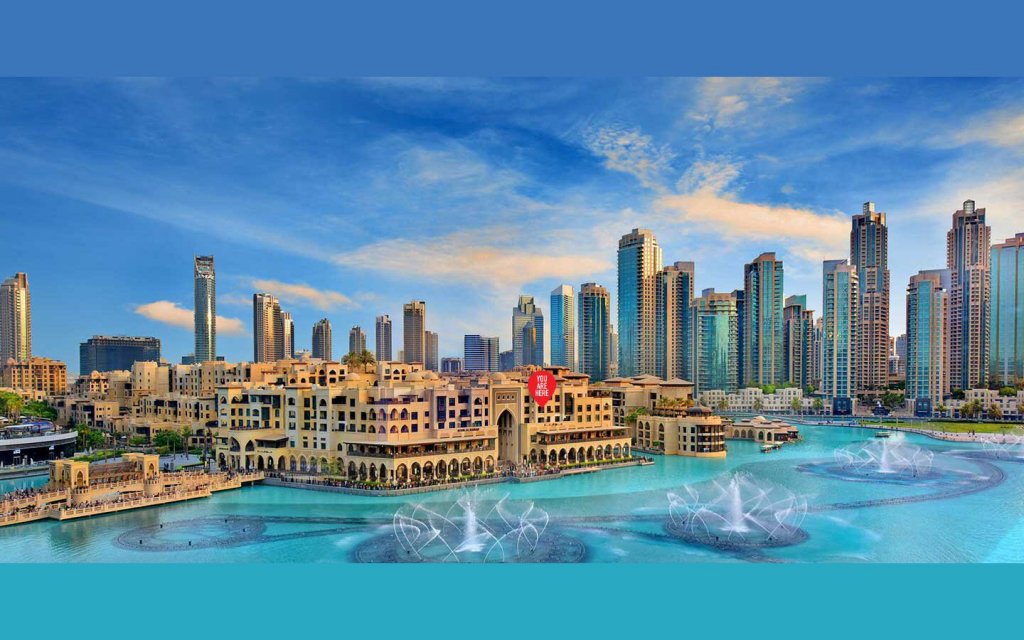 Дубай: Апартаменты PalmBay 1BR full Burj Khalifa & Fountain View