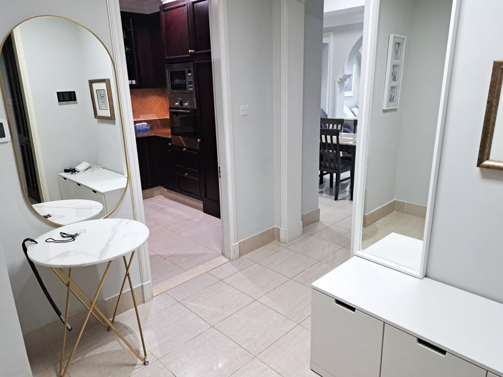 Дубай: Апартаменты PalmBay 1BR full Burj Khalifa & Fountain View