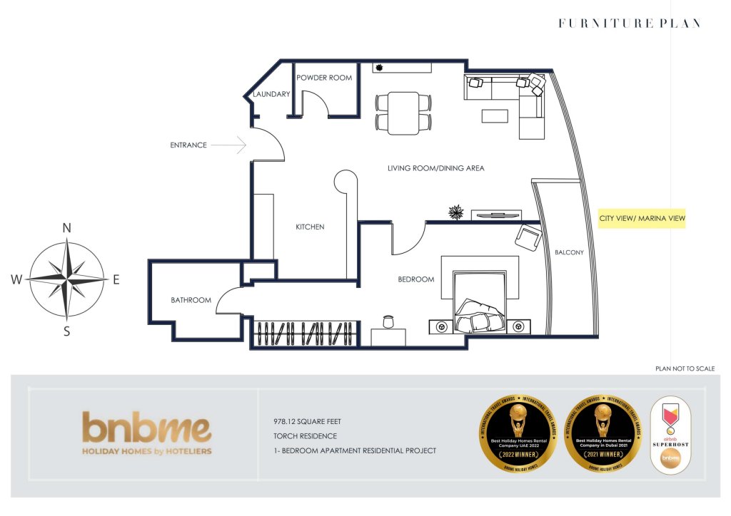 Дубай: Апартаменты bnbmehomes | Lux Sky Scraper in the Heart f Marina-2201