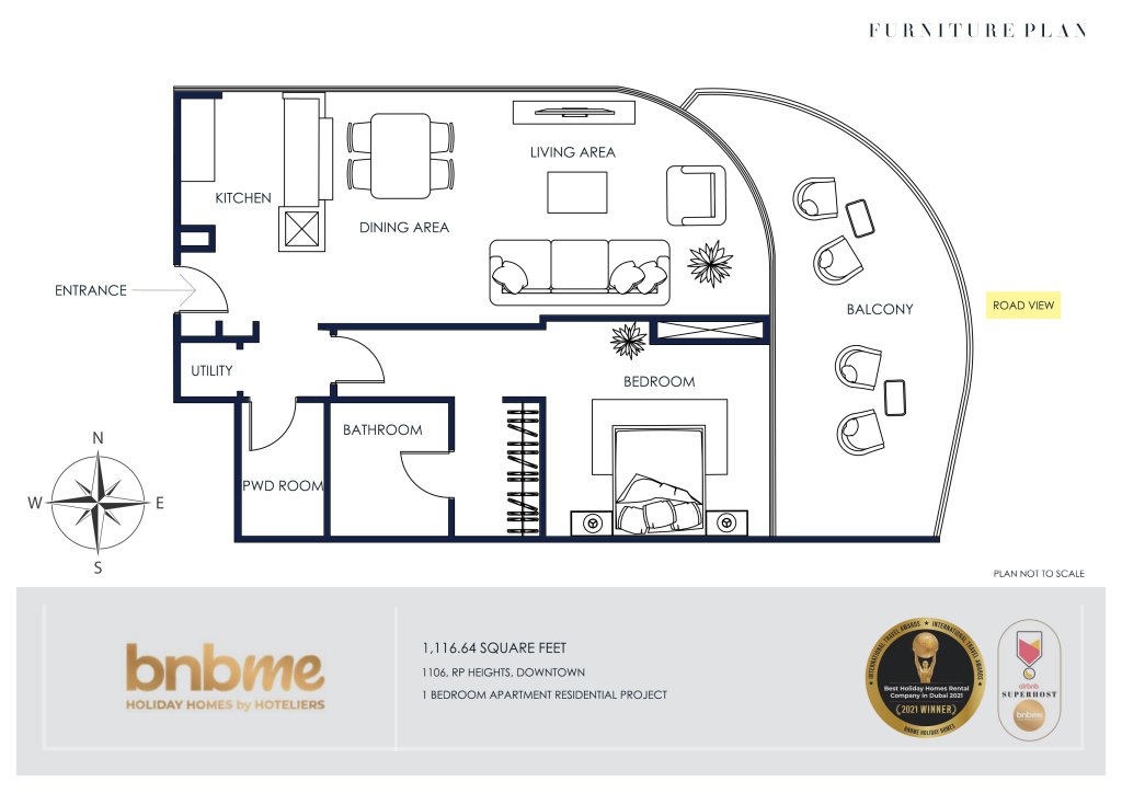 Дубай: Апартаменты bnbmehomes | 1 Bed | Seconds to Dubai Mall-1106