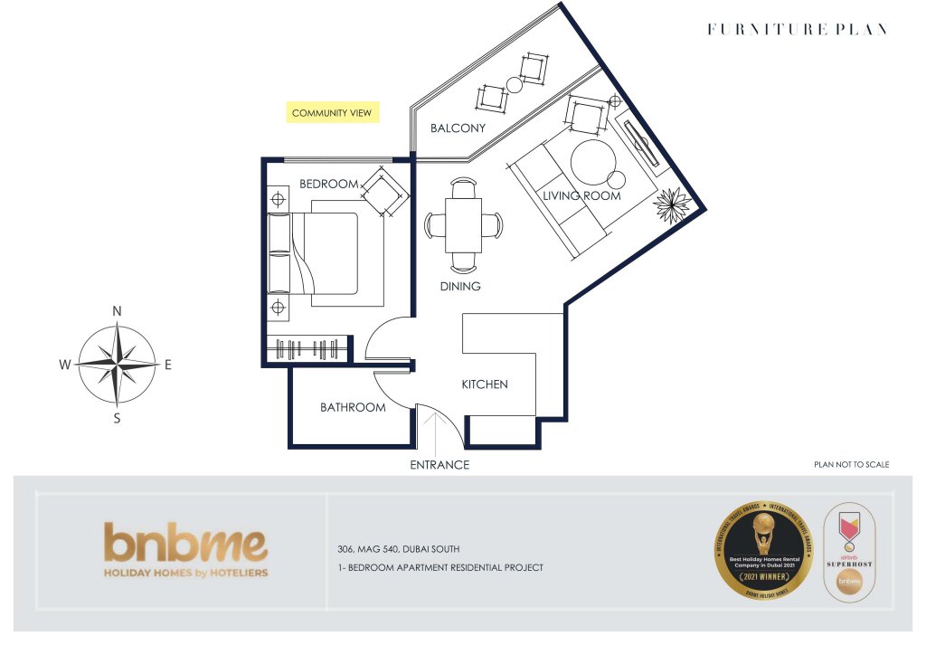 Дубай: Апартаменты bnbmehomes | Deluxe 1BR | 5 mins to Expo-306