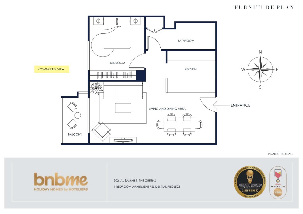 Дубай: Апартаменты bnbmehomes | Spectacular 1BR | Community View-302