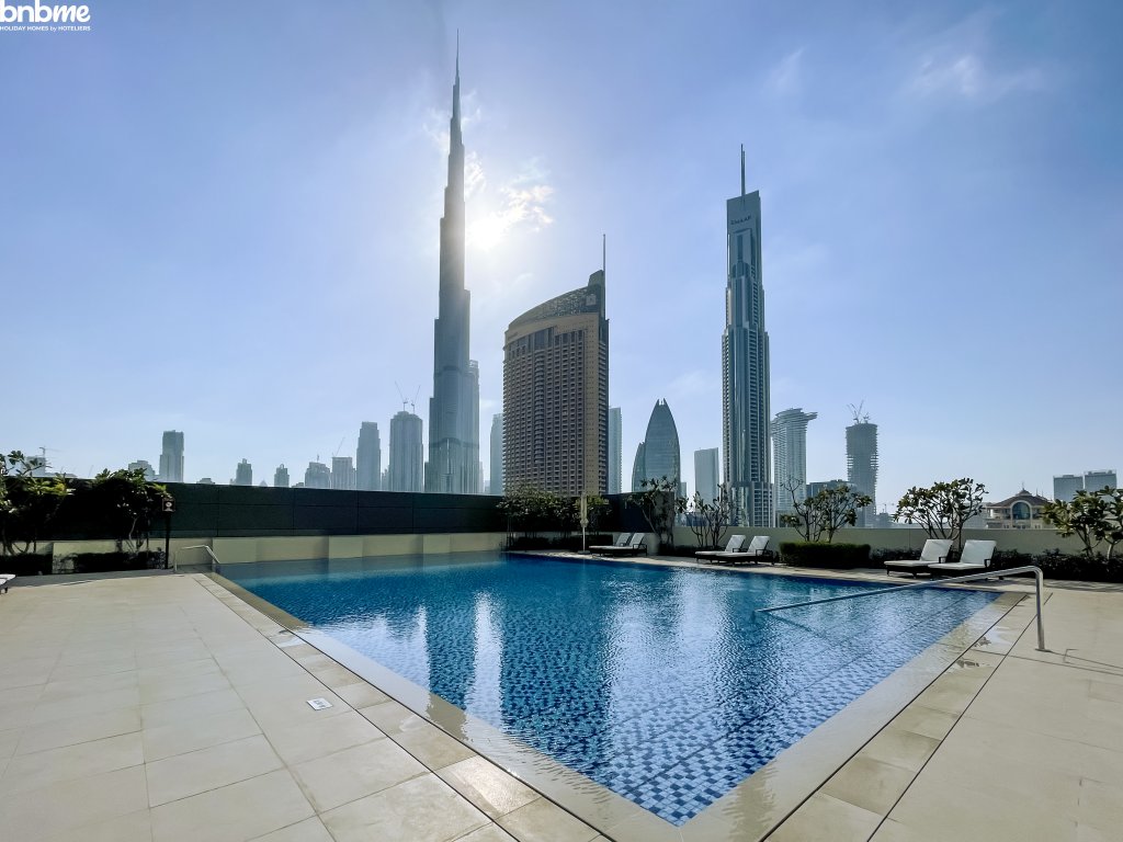 Дубай: Апартаменты bnbmehomes | BurjK and Fountains light up view-3109